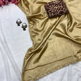 Stylish Beautifull Satin Saree