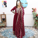 Designer Maroon Gown Collection