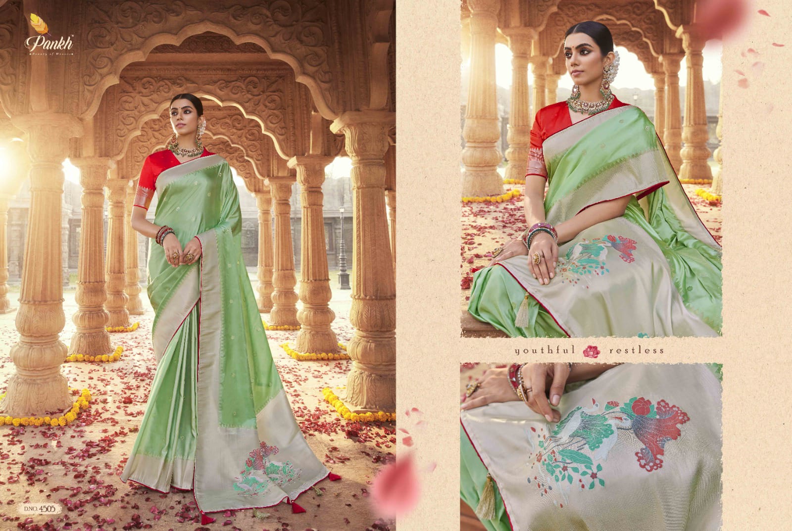 New arrival platinum silk saree