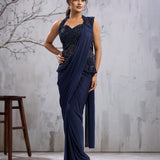 Classic Beads Work Ready To Wear Saree