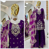 Purple Dazzling Bridal Suit