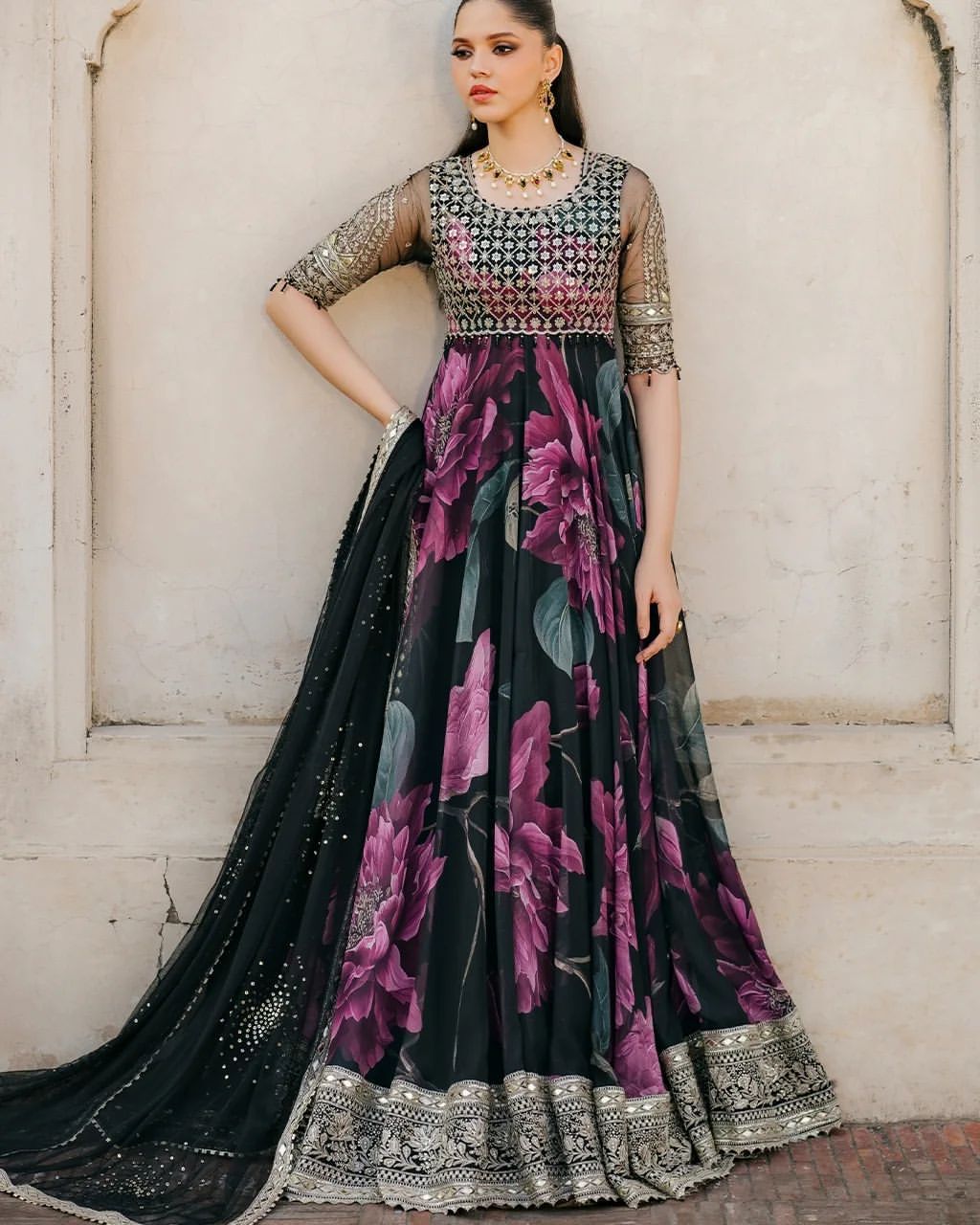 Flower Printed Georgette Lehenga Choli