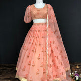 Digital Printed Organza Silk Lehenga