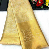 Bollywood Gold Kanjiviram Silk Saree