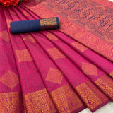 Beautiful Rich Pallu Soft Lichi Silk Saree