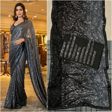 Premium Bollywood Black Sequance Saree