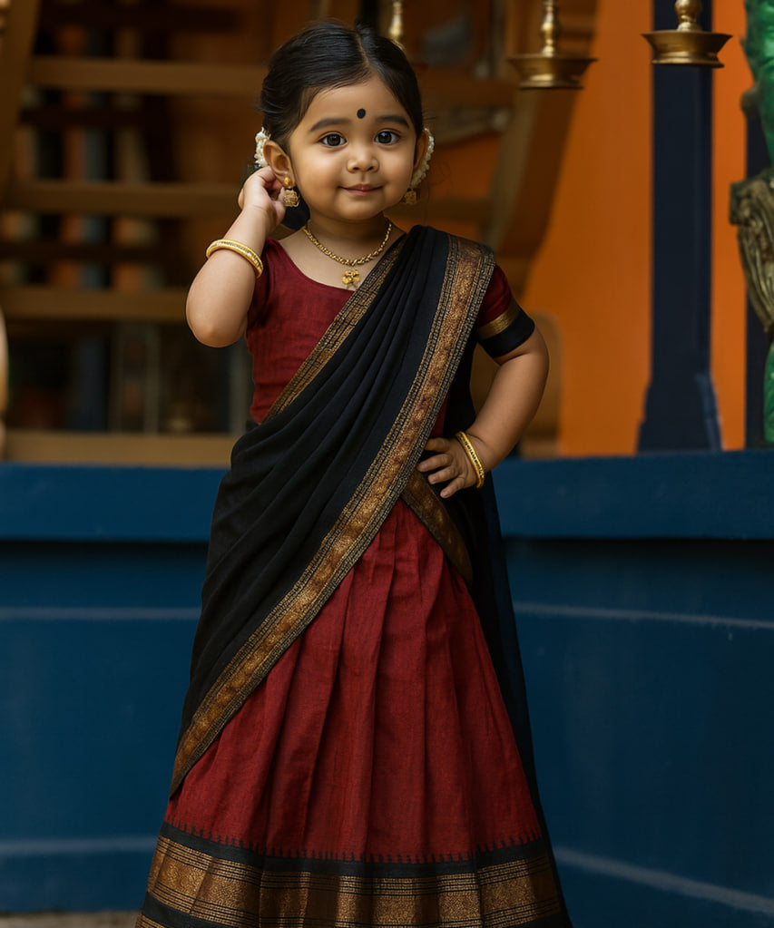 Beautiful Kids South Indian Lehenga