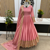 Heavy Chinon Silk Anarkali Gown