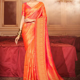 Handloom weaving silk saree