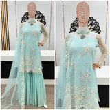 Heavy Net Embroidery Gown