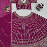 Wedding Dark Pink Lehenga Choli