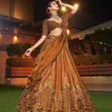 Elegance Shiny Satin Silk Lehenga