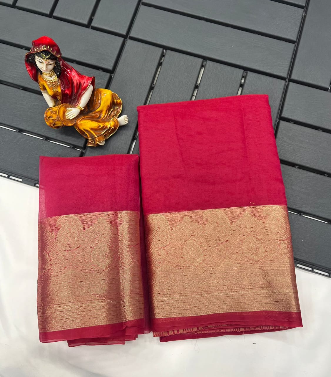 Exclusivel Pure Soft Oranza Silk Saree