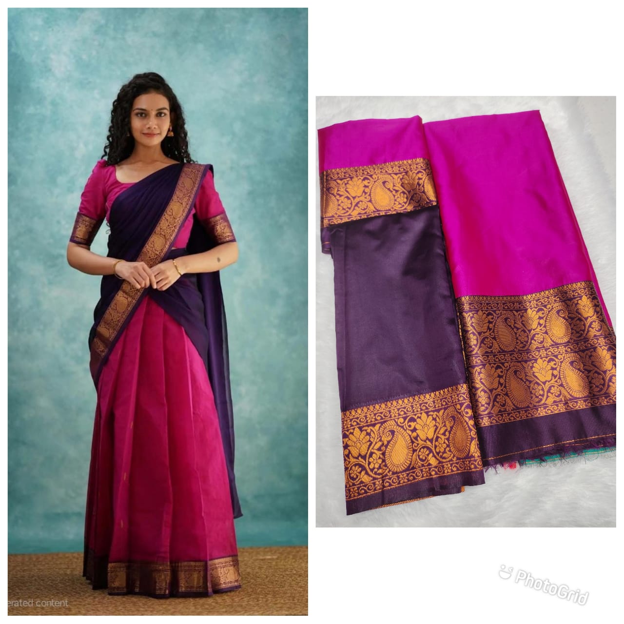 Crafted Light Weight Silk Saree