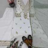 Heavy Natural Silk Straight Suit