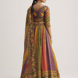 Rainbow Pure Organza Silk Lehenga