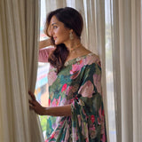 Exclusive Printed Tabby Silk Saree