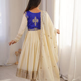 Ethnic Premium Chinon Silk Gown