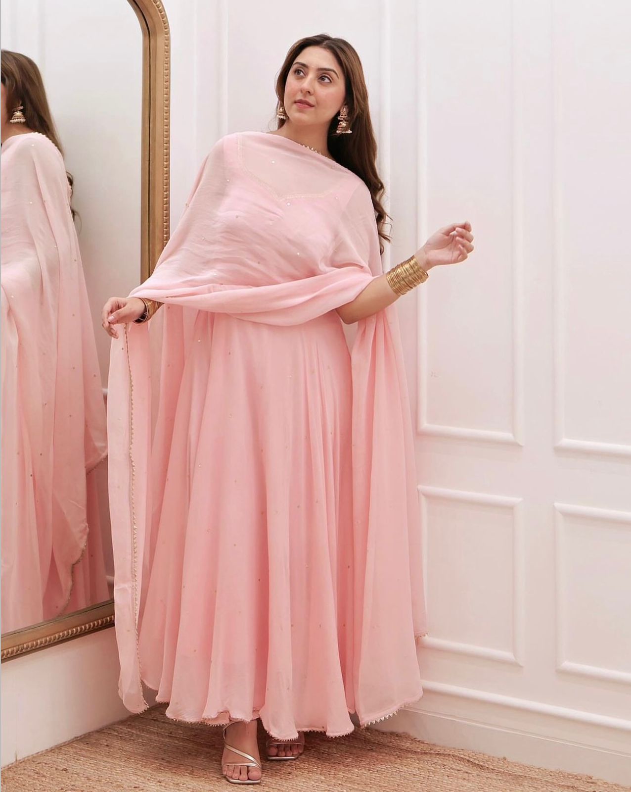 Fancy Peach Anrakli Gown