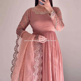 Designer Heavy Chinon Silk Anarkali Gown