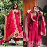 Festive Natural Crepe Anarkali Suit