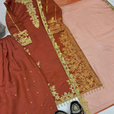 Designer Heavy Roman Silk Suit