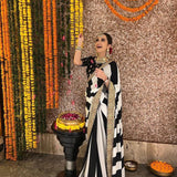 Black White Bollywood Saree