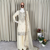 Classical Wedding Mirror Work Suit