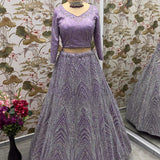 Premium Purple Bridal Lehenga Choli