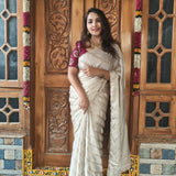 Designer Satin Chiffon Saree