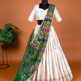 Traditional Jacquard Silk Lehenga bi