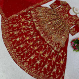 Red Designer Suit Lehenga Choli