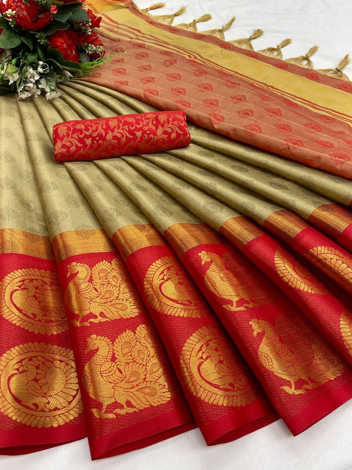 Aura Soft Cotton Silk Saree