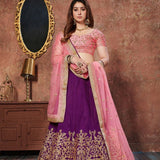 Purple stylish lehenga choli