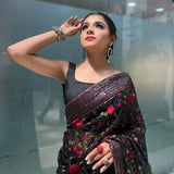 Exclusive Designer Black Saree