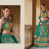 Ajarakh Print Heavy Bridal Lehenga