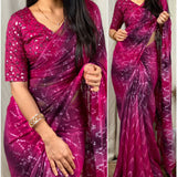 Embrace tradition With spray print saree