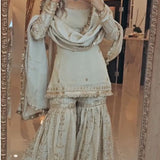 White Classy Heavy Pakistani Suit