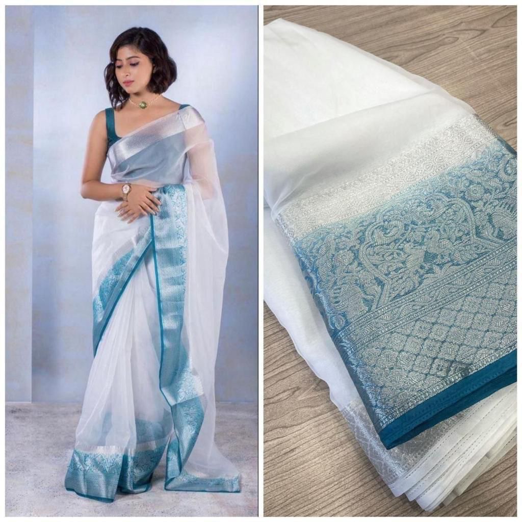 Exclsuive Naylon Organza SIlk Saree