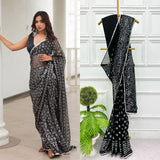 Superhit Black Sequance Saree