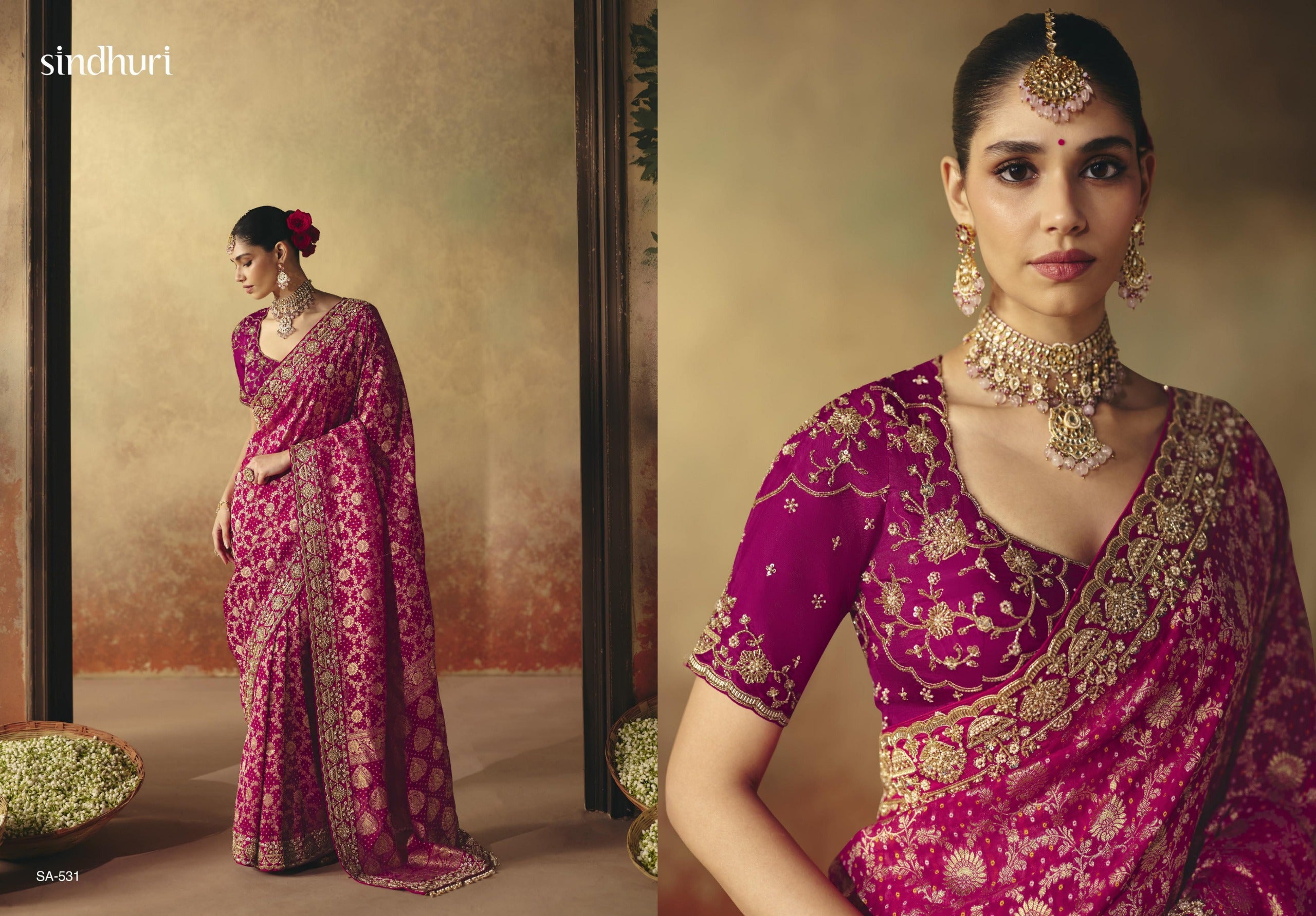 Suhag Wardrobe Bandhej Saree