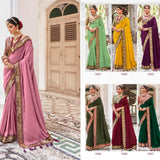 Party wear Vichitra silk saree