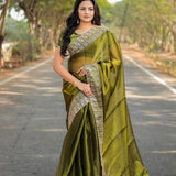 Designer Pure Burbury Silk Saree