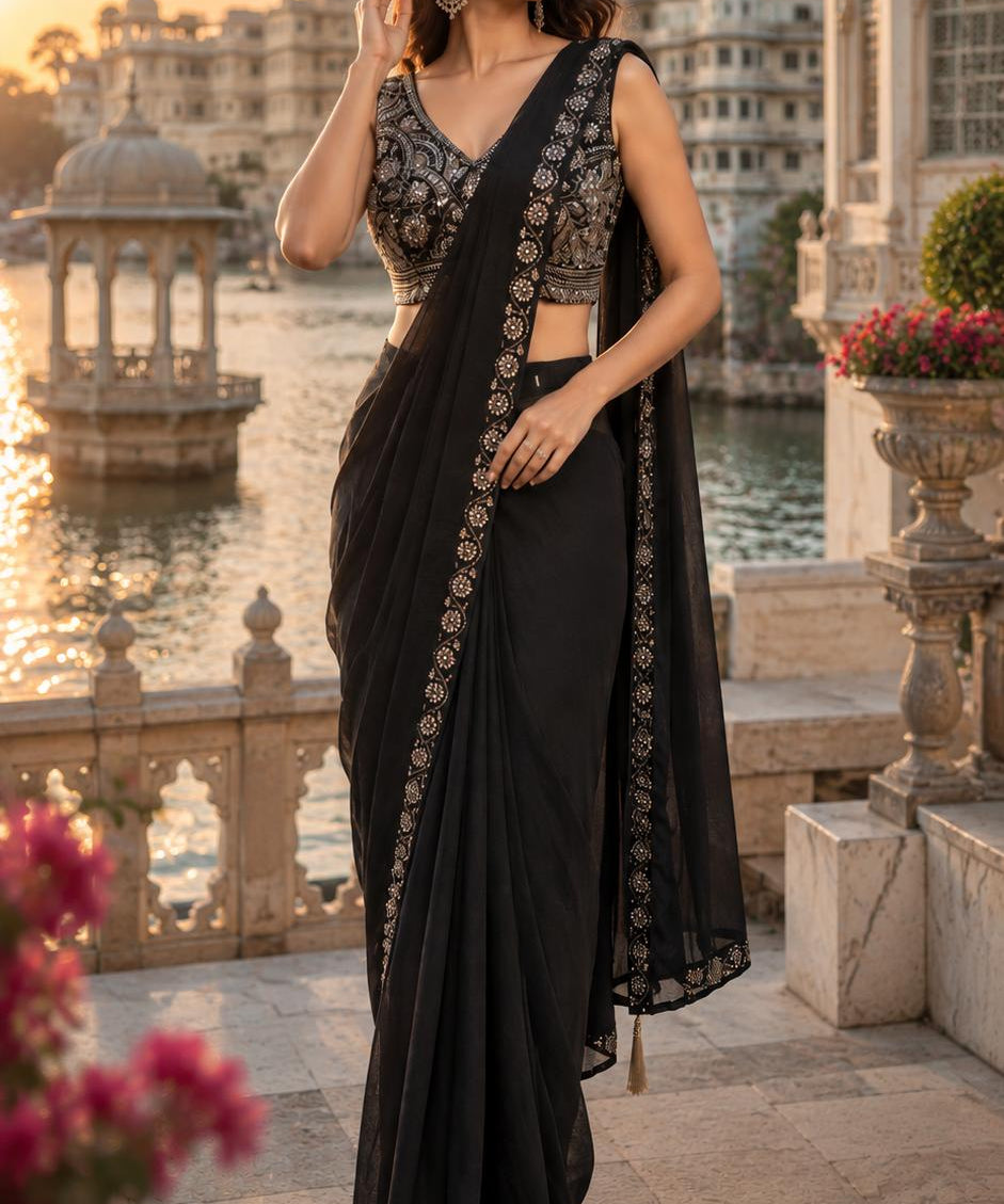 Premium Beadwork Ready To Wear Saree