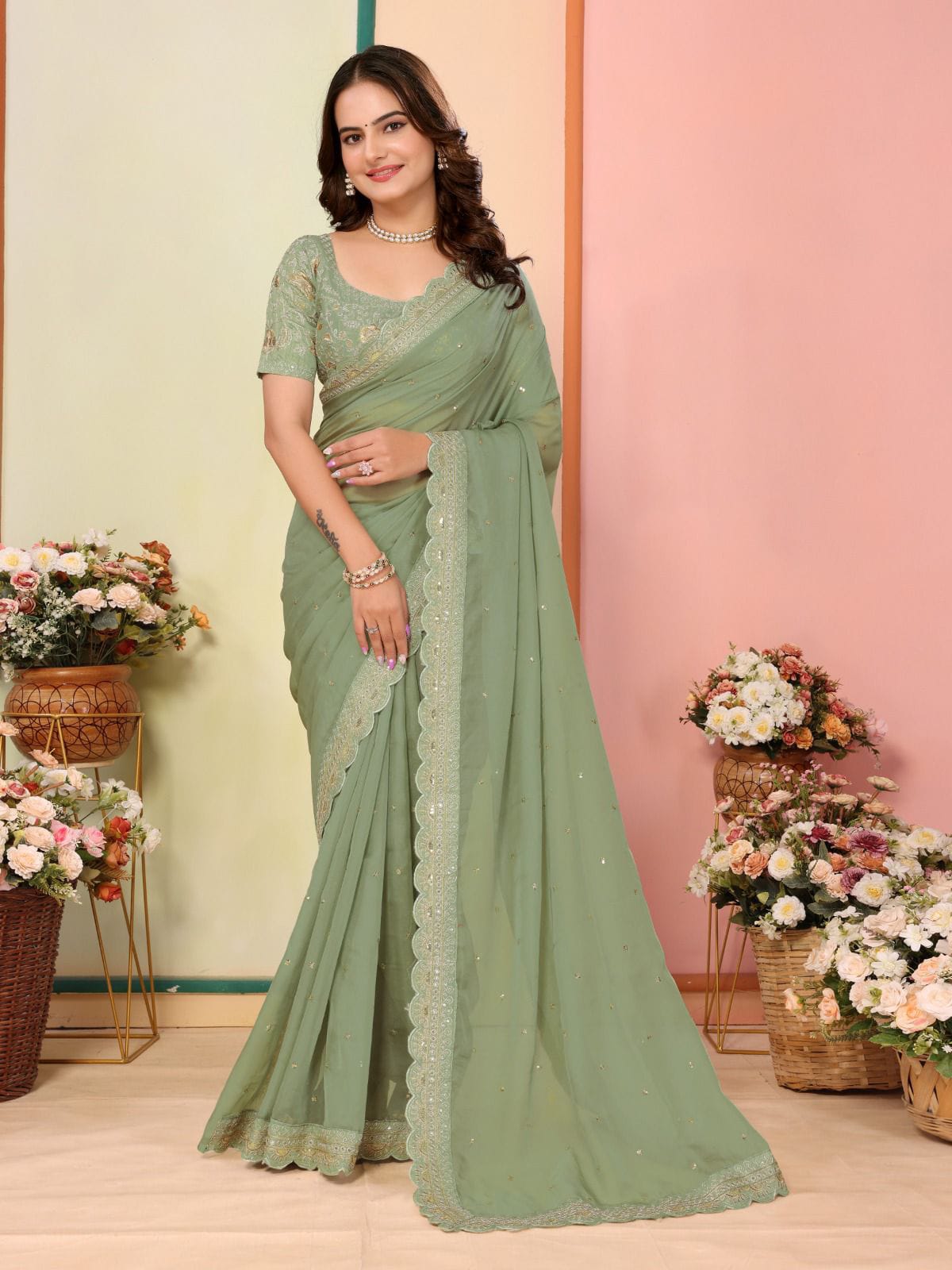 Festival Organza Silk Saree