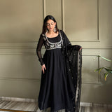 Fresh Look Black Anarkali Gown