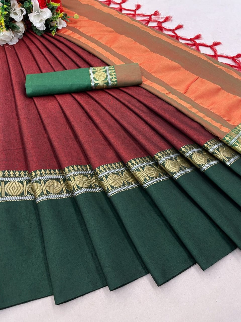 Beautiful  Tone  colour saree