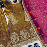 Designer Panjabi Style Top Farshi Salwar