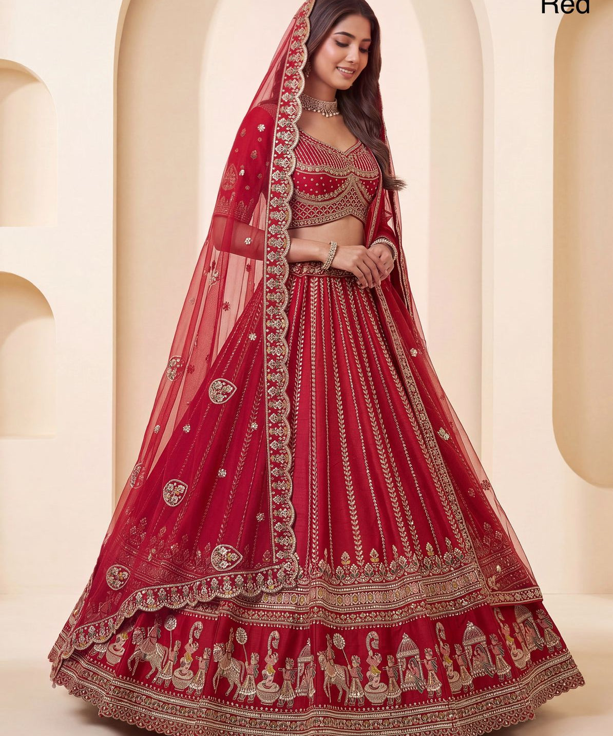 Baraat Embroidered Khatliwork Lehenga