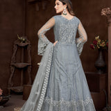 Grey Designer Wedding Anarkali